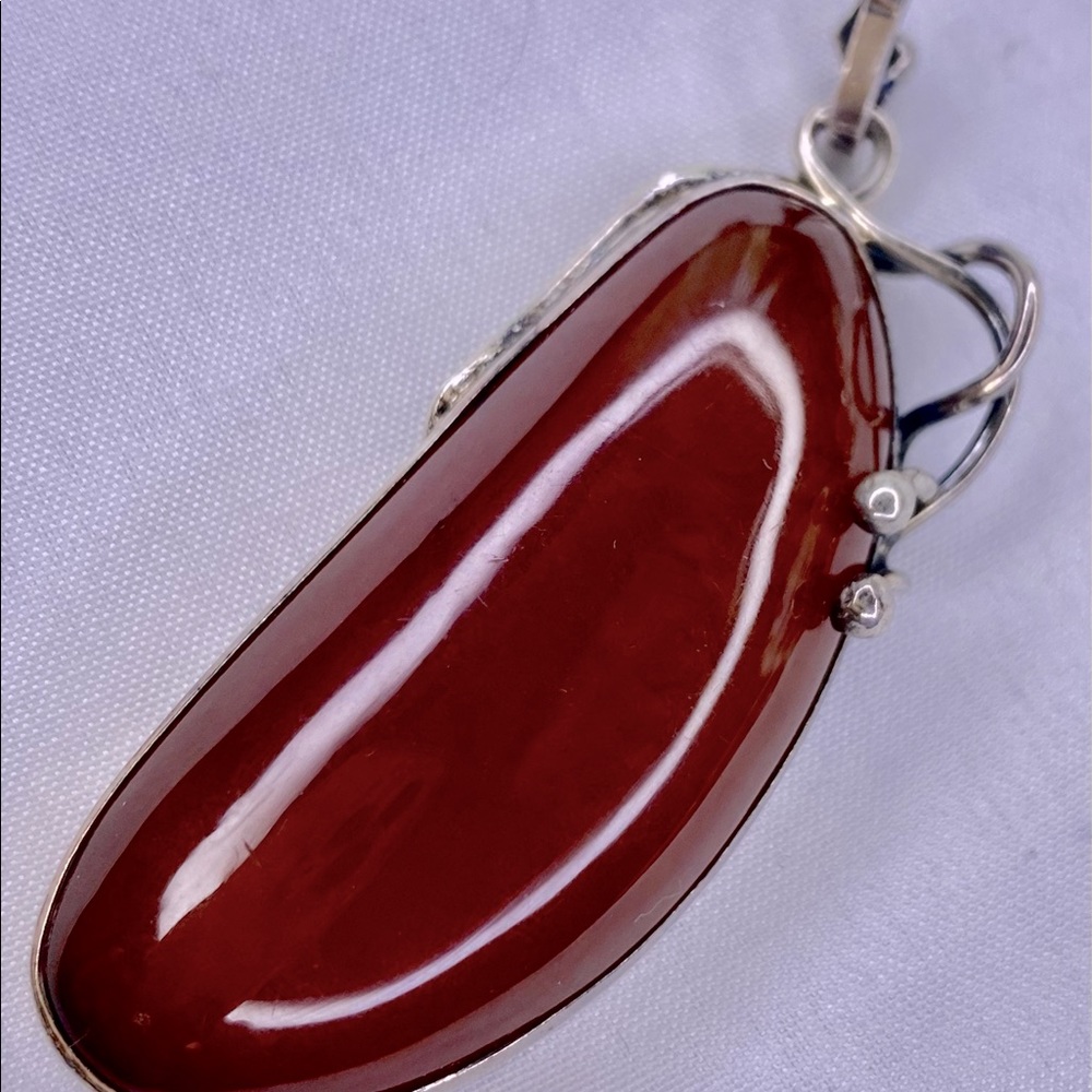 Baltic Amber in Vintage Sterling Silver Pendant